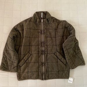 Free People Dolman Quilted Knit Jacket NWT Size M
